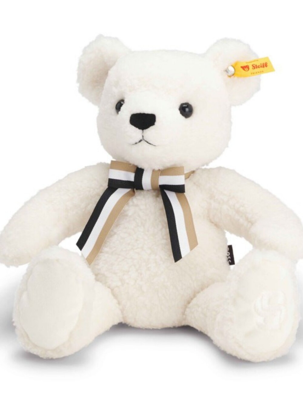 BOSS X STEIFF HOLLY WHITE TEDDY BEAR NEW WITH TAGS